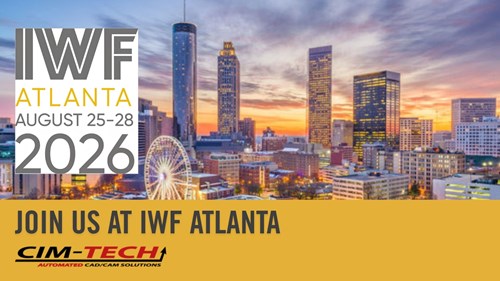 Join CIM-TECH at the IWF in Atlanta 2026, router CNC software woodworking experts event banner